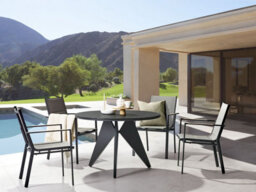 Beliani Garden Dining Set 4 Seater Olmetto/busseto Metal Black - thumbnail 2