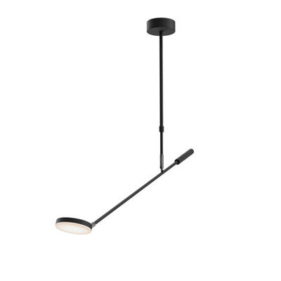 Luminosa Lighting Luminosa Fad Modern 1 Arm Integrated Led Semi Flush Ceiling Light Black 3000K 500Lm - image 1