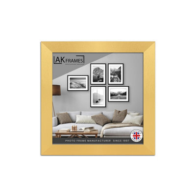 "AK Frames 14X14"" Gold Poster Frame - Modern Picture Frame For Wall Art, Prints And Photos - Durable And Stylish Display Frame" - image 1