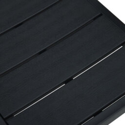 Garden Chairs 4 Pcs Black Hdpe Wood Look - thumbnail 8