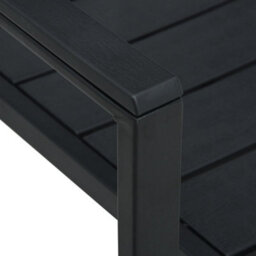 Garden Chairs 4 Pcs Black Hdpe Wood Look - thumbnail 7