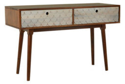 Premier Housewares Interiors By Premier Sleek Mango Wood Console Table, Modern Design Table For Hallway, Distinctive Sofa Table For Livingroom - thumbnail 5