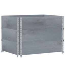 Berkfield Garden Planter Grey 80X60 Cm Solid Wood Pine - thumbnail 2