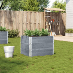 Berkfield Garden Planter Grey 80X60 Cm Solid Wood Pine - thumbnail 1