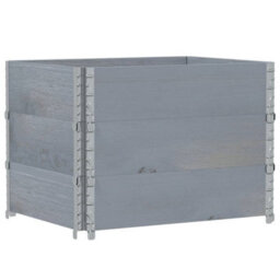 Berkfield Garden Planter Grey 80X60 Cm Solid Wood Pine - thumbnail 5