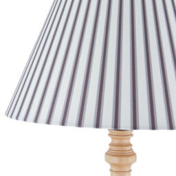 First Choice Lighting Julian - Natural Wood 161Cm Floor Lamp With Striped Linen Shade - thumbnail 6