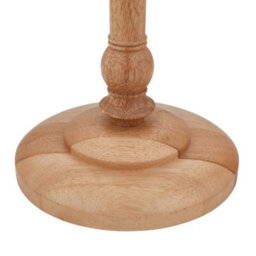 First Choice Lighting Julian - Natural Wood 161Cm Floor Lamp With Striped Linen Shade - thumbnail 7