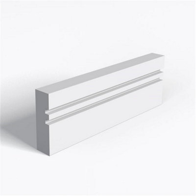 Marlborough - Double Set - Moisture Resistant Mdf 2 Square Grooves Architrave - 18mm (T) X 58mm (H)