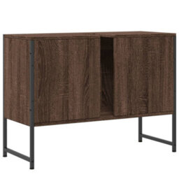 Berkfield Bathroom Sink Cabinet Brown Oak 80X33X60 Cm Engineered Wood - thumbnail 8