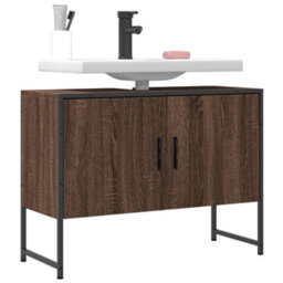 Berkfield Bathroom Sink Cabinet Brown Oak 80X33X60 Cm Engineered Wood
