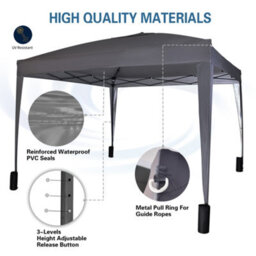 Mcc Direct Gazebo 3X3 Pop Up With Sides Grey - thumbnail 6
