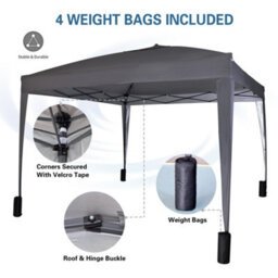 Mcc Direct Gazebo 3X3 Pop Up With Sides Grey - thumbnail 7
