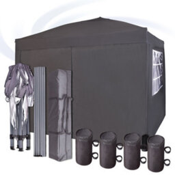 Mcc Direct Gazebo 3X3 Pop Up With Sides Grey - thumbnail 4