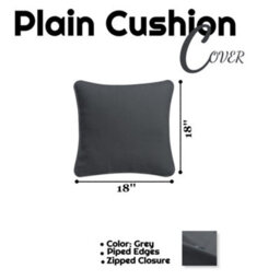 Chilimilii Cushion Covers 100% Cotton Plain Dyed Zip Pipe Edge Home Sofa Decor (45X45 Cm) - thumbnail 1