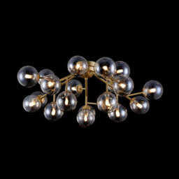 Luminosa Lighting Luminosa Dallas Semi Flush Ceiling Lamp Gold, 20 Light, G9 - thumbnail 2