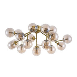 Luminosa Lighting Luminosa Dallas Semi Flush Ceiling Lamp Gold, 20 Light, G9 - thumbnail 5