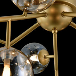 Luminosa Lighting Luminosa Dallas Semi Flush Ceiling Lamp Gold, 20 Light, G9 - thumbnail 6