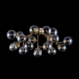 Luminosa Lighting Luminosa Dallas Semi Flush Ceiling Lamp Gold, 20 Light, G9 - thumbnail 3