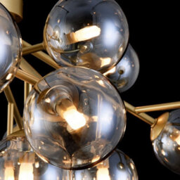 Luminosa Lighting Luminosa Dallas Semi Flush Ceiling Lamp Gold, 20 Light, G9 - thumbnail 7