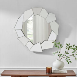 Furniturebox Uk Jewel Medium Abstract Round Wall Mirror - thumbnail 2