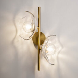 Luminosa Lighting Luminosa Miracle Modern Wall Lamp Brass 2Xg9 Glass Shade - thumbnail 4