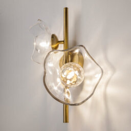 Luminosa Lighting Luminosa Miracle Modern Wall Lamp Brass 2Xg9 Glass Shade - thumbnail 2
