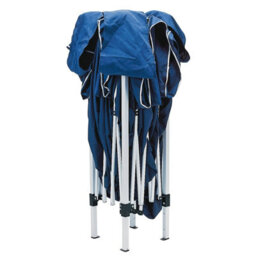 Draper Expert Concertina Gazebo, 3X3M, Blue, Splash Proof, Steel Frame, Guy Ropes, Floor Pegs, Easy Build, Portable Bag - thumbnail 1