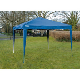 Draper Expert Concertina Gazebo, 3X3M, Blue, Splash Proof, Steel Frame, Guy Ropes, Floor Pegs, Easy Build, Portable Bag - thumbnail 4