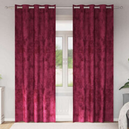 Berkfield Curtain With Curtains 2 Pcs Wine Red 245 X 140 Cm Velvet