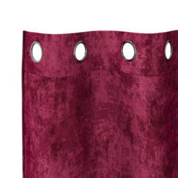 Berkfield Curtain With Curtains 2 Pcs Wine Red 245 X 140 Cm Velvet - thumbnail 4