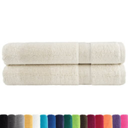 Berkfield Durable Premium Towels Solund 2 Pcs Cream 100X200 Cm 600 Gsm
