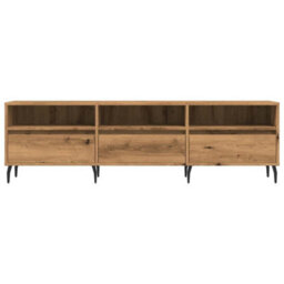 Berkfield Tv Cabinet Artisan Oak 150X30X44.5 Cm Engineered Wood - thumbnail 4