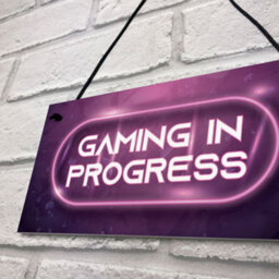 Red Ocean Gaming In Progress Pink Gaming Sign Neon Effect Girls Bedroom Sign Gamer Gift - thumbnail 7