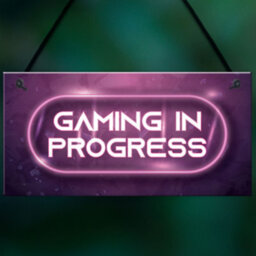 Red Ocean Gaming In Progress Pink Gaming Sign Neon Effect Girls Bedroom Sign Gamer Gift - thumbnail 5