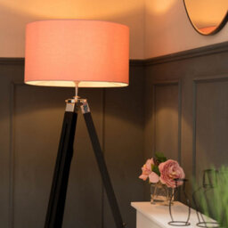 Valuelights Clipper Modern Distressed Wood And Silver Chrome Tripod Floor Lamp Base - thumbnail 5