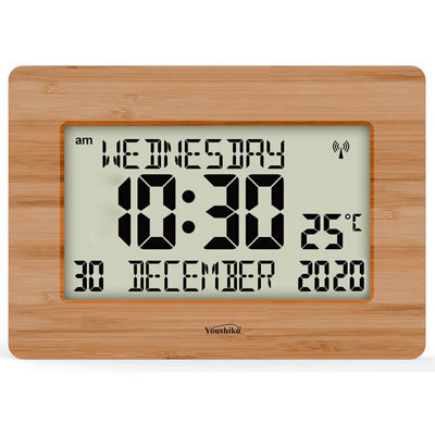 Youshiko Uk Radio Controlled Wall Clock With Large Lcd, Silent Operation, Display For Dementia & Alzheimer. - image 1