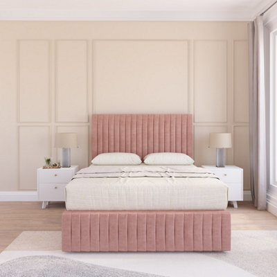 Sloomy Madison Divan Bed Set With 2 Drawers Footend - Plush Velvet - image 1