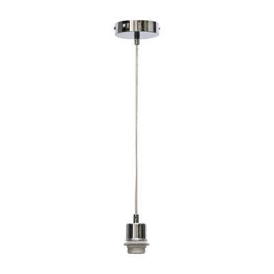 First Choice Lighting Carss - Polished Chrome Ceiling Pendant Flex Kit For Easy Fit Shade - image 1