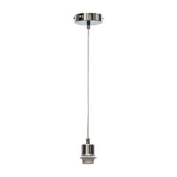 First Choice Lighting Carss - Polished Chrome Ceiling Pendant Flex Kit For Easy Fit Shade - thumbnail 1