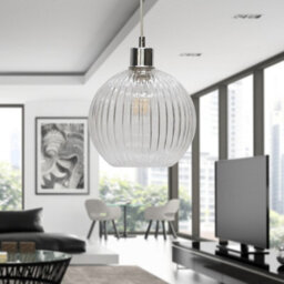 First Choice Lighting Carss - Polished Chrome Ceiling Pendant Flex Kit For Easy Fit Shade - thumbnail 3