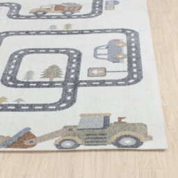 Livabliss Lillian-Kids Beige Grey Orange Blue Washable Rug For Children's Rooms 80 X 150 Cm Easy Care, Non Shedding - thumbnail 5