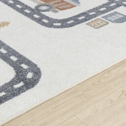 Livabliss Lillian-Kids Beige Grey Orange Blue Washable Rug For Children's Rooms 80 X 150 Cm Easy Care, Non Shedding - thumbnail 3