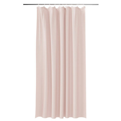GoodHome Koros Blush Pink Plain Shower Curtain (W)180Cm - image 1