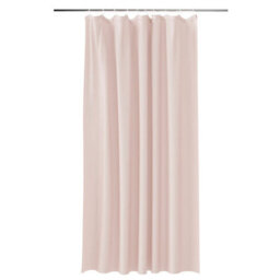 GoodHome Koros Blush Pink Plain Shower Curtain (W)180Cm - thumbnail 1