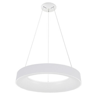 Luminosa Lighting Luminosa Modern Led Hanging Pendant White, Warm White 3000K 4400Lm