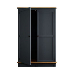 Furniture 48 Ashton Oak And Blue Painted Double Wardrobe - thumbnail 4