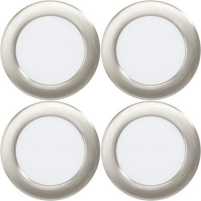 Loops 4 Pack Sleek Satin Nickel Ceiling Spotlight For Indoor Spaces - Modern Design - image 1