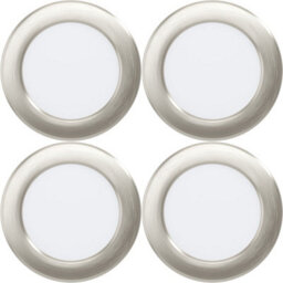 Loops 4 Pack Sleek Satin Nickel Ceiling Spotlight For Indoor Spaces - Modern Design
