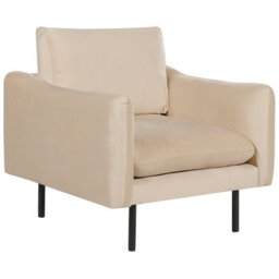 Beliani Armchair Vinterbro Velvet Beige