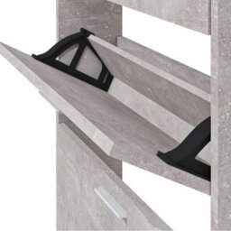 Vidaxl Shoe Cabinet Concrete Grey 59X17X108 Cm Engineered Wood - thumbnail 8